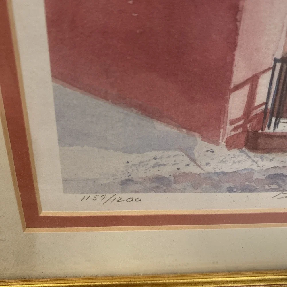 Vintage PINK HOUSE Charleston S.C. Watercolor Art Painting Print Nicki Williams - Picture 2 of 5